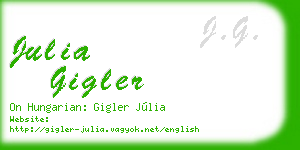 julia gigler business card